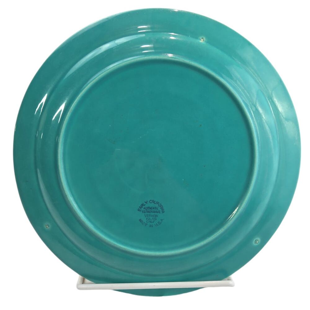 Vernon Kilns | 3 Vintage, Early California, Vernonware Plates | Size 9.5 inches - Picture 4 of 5